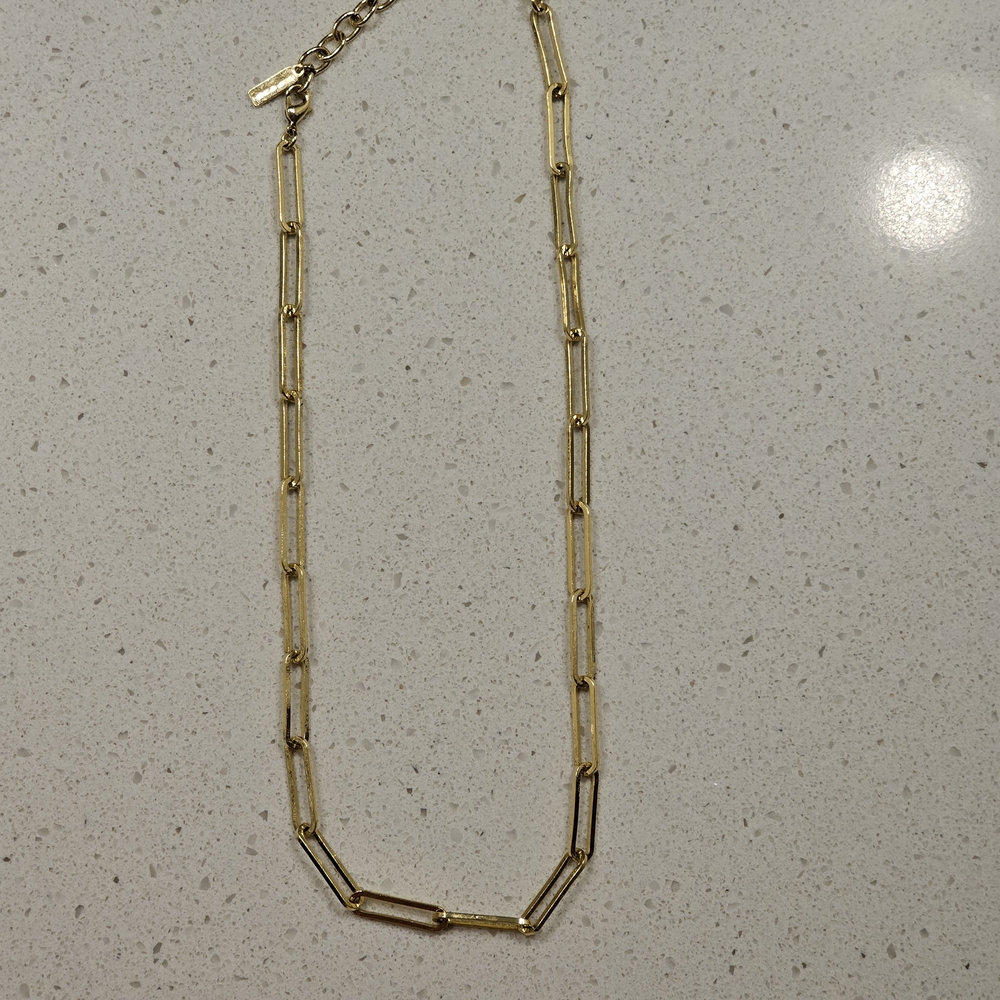 Gold Link Paperclip Necklace - Women Jewelry